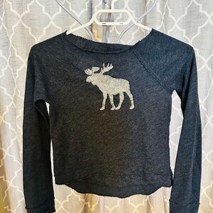 #261 Youth Abercrombie & Fitch Dark Gray Long Sleeve Top